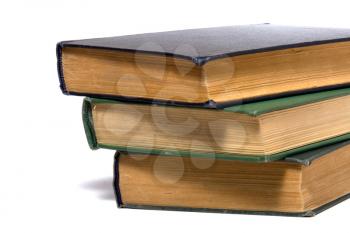 book stack  isolated on white