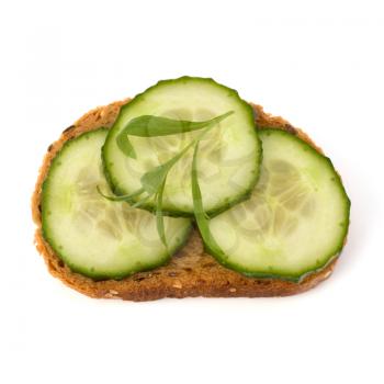 healthy sandwich isolated on white background
