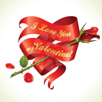 Royalty Free Clipart Image of a Valentine Greeting