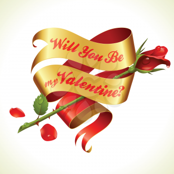 Royalty Free Clipart Image of a Valentine Greeting Card