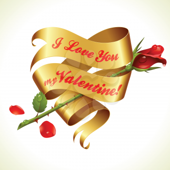 Royalty Free Clipart Image of a Valentines Card
