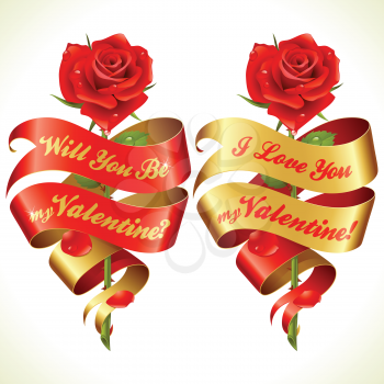 Royalty Free Clipart Image of a Valeninte's Card