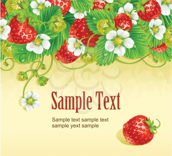 Royalty Free Clipart Image of a Strawberry Background