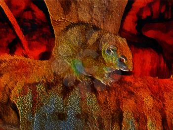 Royalty Free Photo of an Abstract Squirrel Illustration