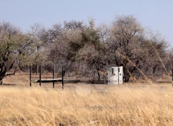 Royalty Free Photo of Bushveld Bow Hunters Hideout at Feeding Area