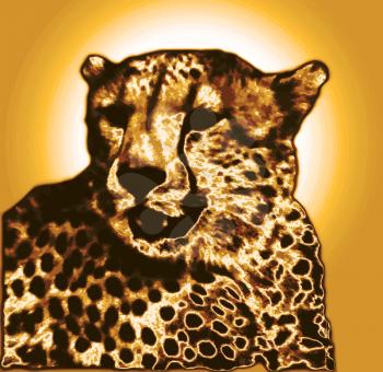 Royalty Free Photo of a Drawing of a Cheetah