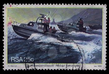Royalty Free Photo of a Harbour Patrol Stamp