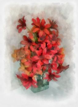 Royalty Free Photo of a Painting of Flowers