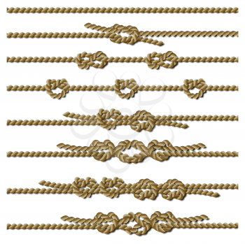 Royalty Free Clipart Image of Knotted Ropes