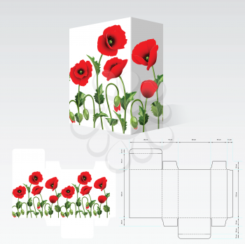 Royalty Free Clipart Image of Packaging With Flowers