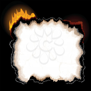 Royalty Free Clipart Image of a Burning Paper Background