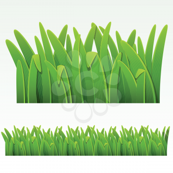 Royalty Free Clipart Image of Grassy Borders