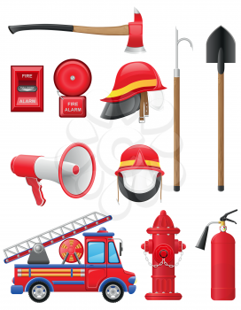 Royalty Free Clipart Image of a Fire Fighting Equipment