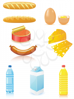 Royalty Free Clipart Image of a Food Set