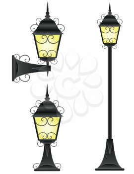 Royalty Free Clipart Image of Streetlights