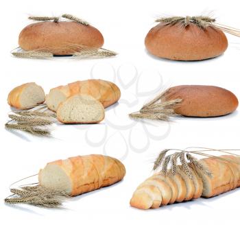 bread from a wheat isolated on white background