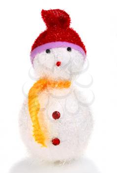 toy decoration snowman isolated on white background