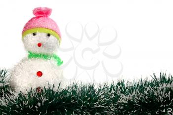 toy decoration snowman isolated on white background
