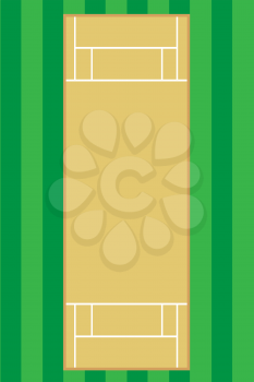 cricet pitch vector illustration