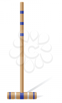 croquet mallet vector illustration isolated on white background