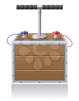 detonating fuse vector illustration isolated on white background