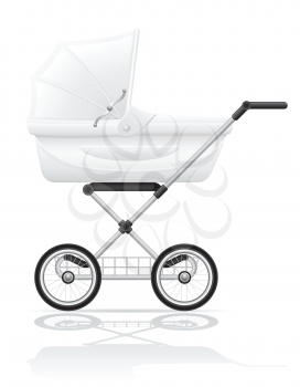 babys perambulator vector illustration isolated on white background