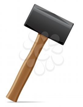 tool hammer with wooden handle vector illustration isolated on white background