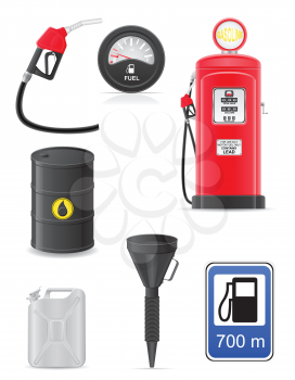 fuel set icons vector illustration isolated on white background