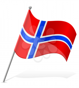 flag of Norway vector illustration isolated on white background