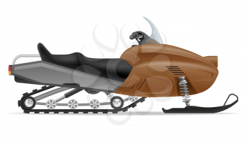 snowmobile for snow ride vector illustration isolated on white background