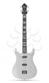 electric bass guitar stock vector illustration isolated on white background