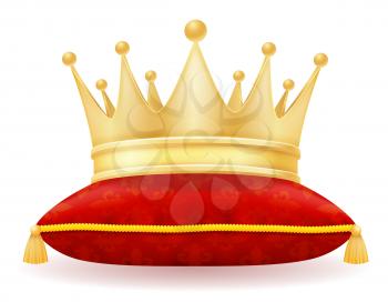 king royal golden crown vector illustration isolated on white background