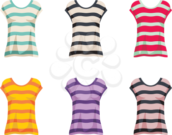 Royalty Free Clipart Image of Six Tops