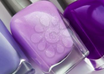 Nails polish. Lilac, pink, violet