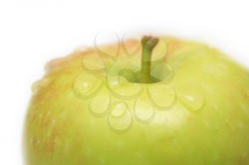 drops on the apple. macro