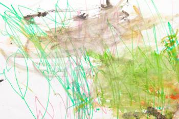 Abstract green watercolor hand painted background 