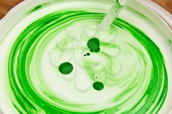 white and green emulsion