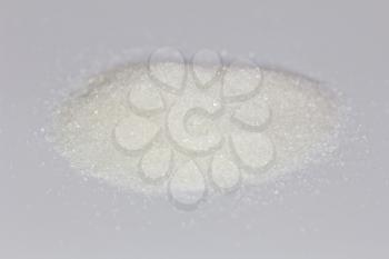 sugar on a white background. macro