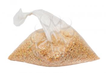 peas in a plastic bag