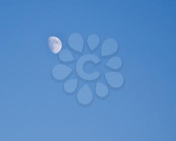moon on a blue sky on the nature