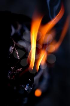 abstract flames on a black background