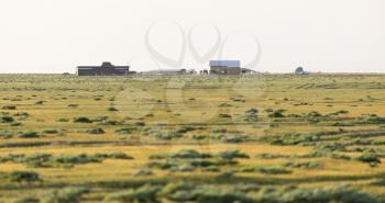 house in the steppes of Kazakhstan