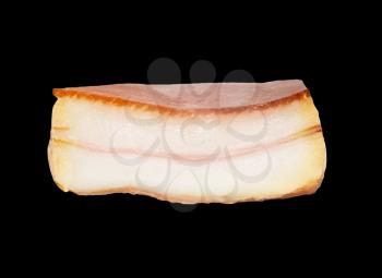smoked bacon on a black background