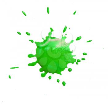 abstract green blob blot on a white background