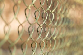 metal fence with mesh