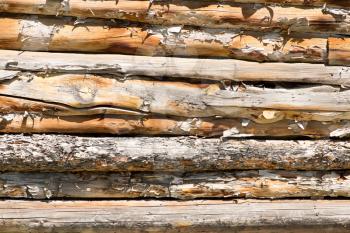 wooden wall background with log