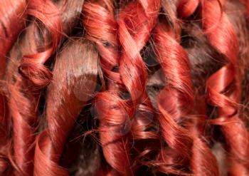 background of red wavy hair
