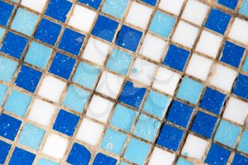 blue mosaic as background