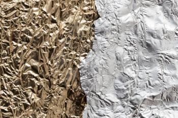 gold and silver foil as a background