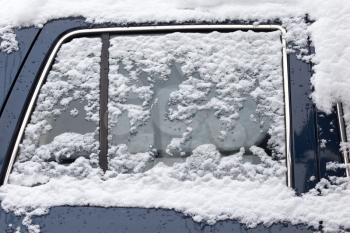 winter snow on cars